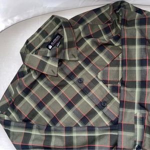 Duluth Trading Alaskan Hard Gear Shirt Large Men's Button Down Twill Plaid